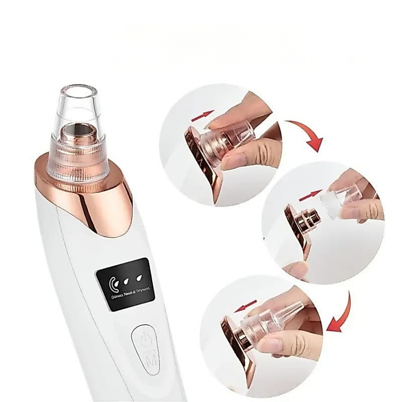 Removedor de Cravos Elétrico com Pequenas Bolhas, Limpador Visual de Poros, Dispositivo para Remoção de Acne e Cravos Fa