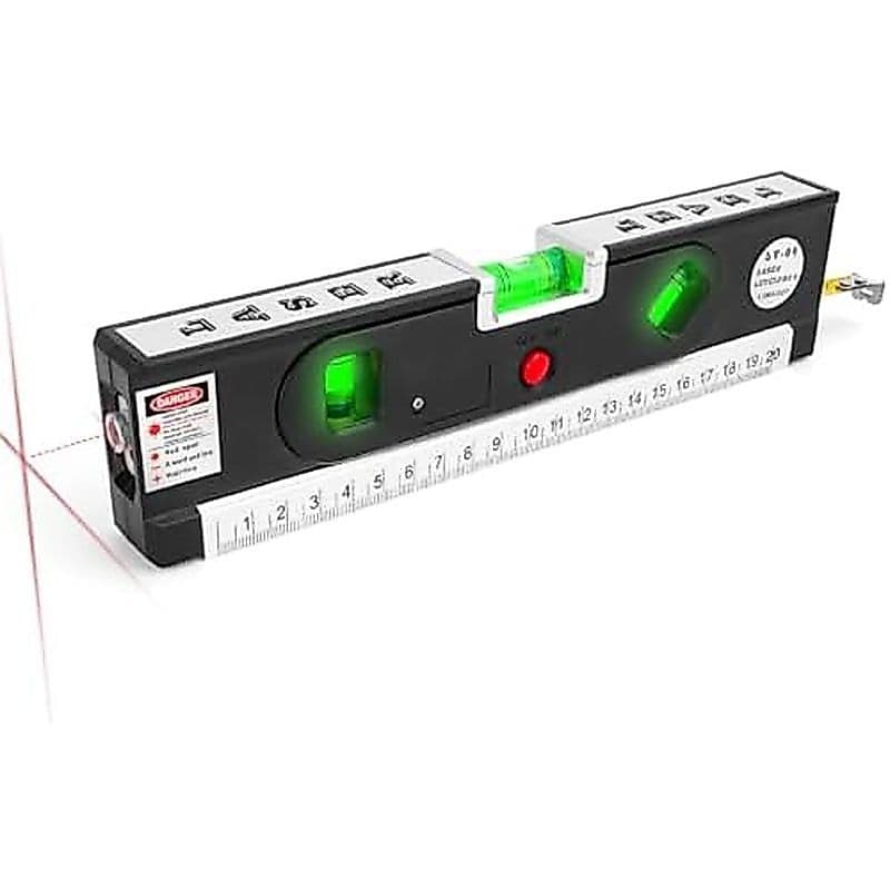 Nível De Laser 4 Em 1 Com 3 Luzes LED , Ponto De Alinhamento De Torpedo Multifuncional De 100 Pés & amp ; Linha De Nivel