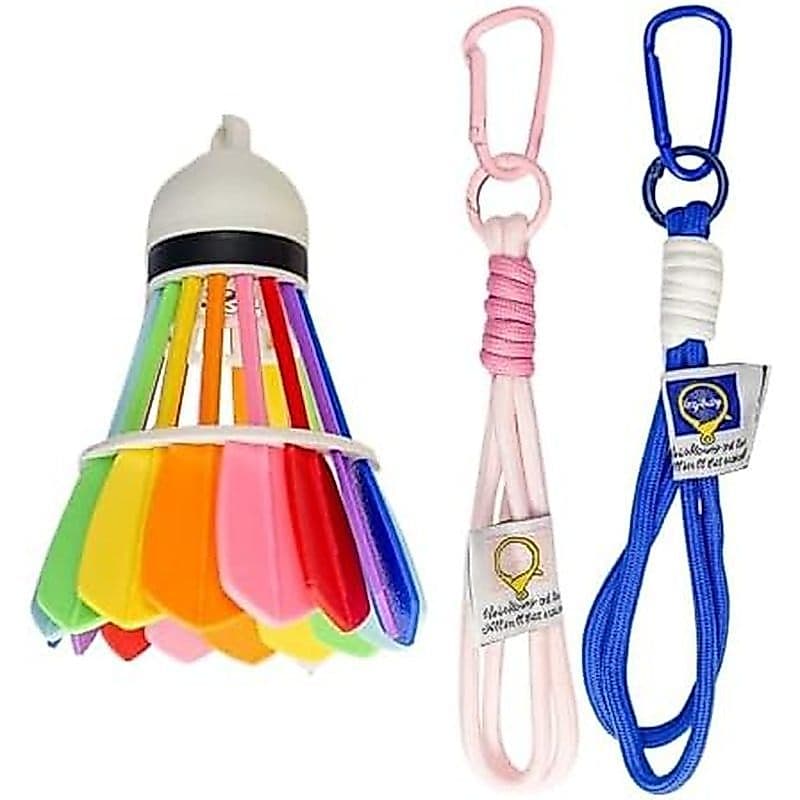 Chaveiro De Badminton Impresso Em 3D 9.4x6.5x6.5cm , Pingente De Arco-Íris Colorido Com Corda De 20cm , Esportivo Para
