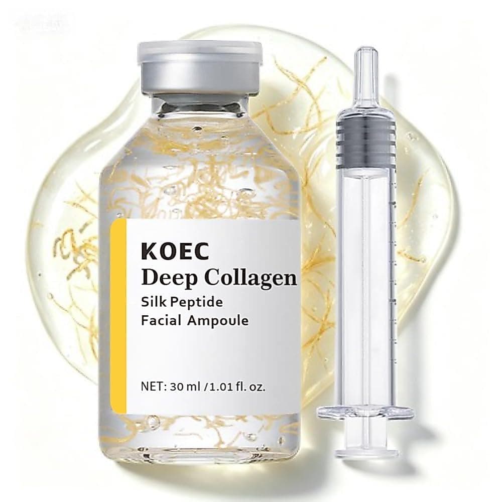 KOEC - Sérum Facial de Peptídeos de Seda com Colágeno Profundo, sérum para lifting facial, poderoso efeito firmador, pel