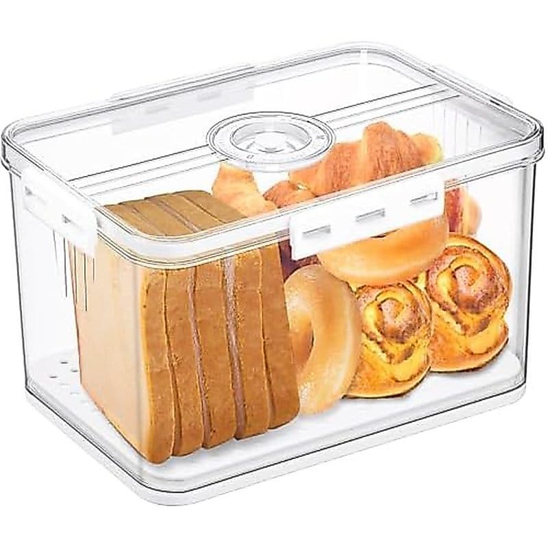 Caixa De Pão Caixas Para Balcão De Cozinha Hermético , Recipiente De Armazenamento Com Gravação De Tempo Tampa , Proteto