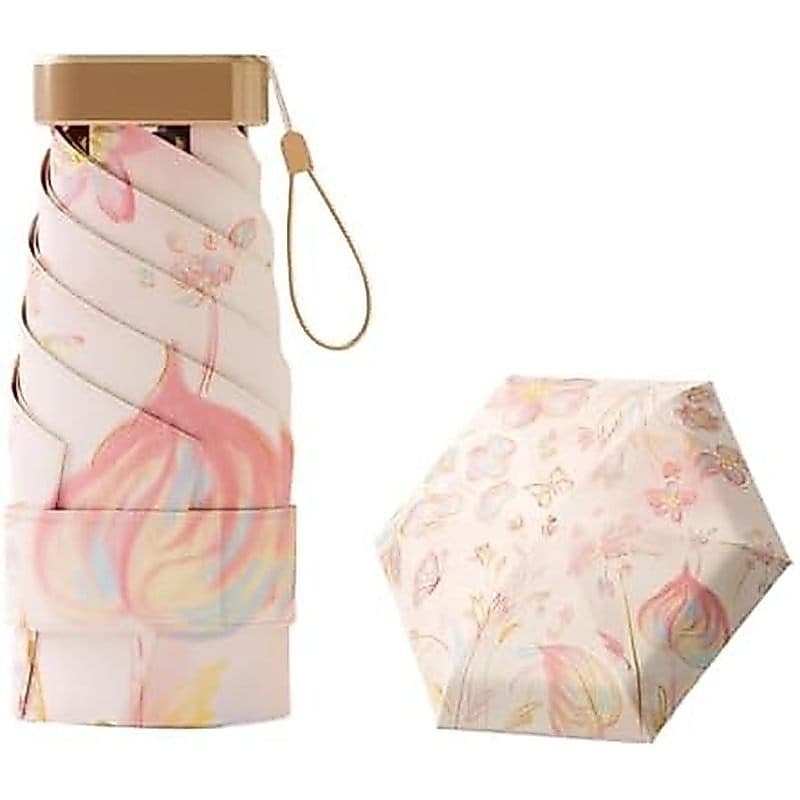 UPF50 + Proteção UV Guarda-Chuva Compacto E Leve Para Viagem Mini Portátil À Prova De Vento Forte D'água Dobrável Sol Mo