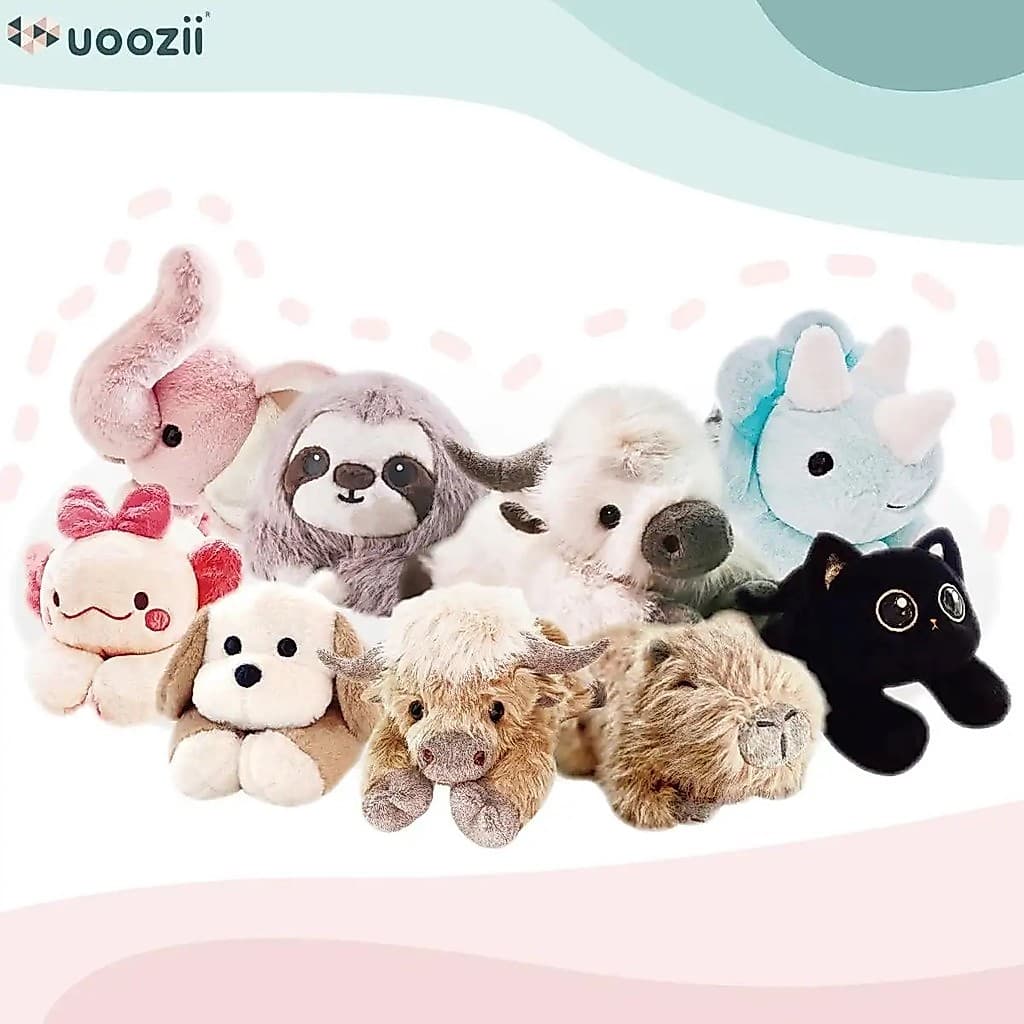 uoozii 18-21" |   Animais de Pelúcia Ponderados de 4-5 Libras (Vaca Highland, Capivara, Gato, Cão, Dinossauro, Preguiça,
