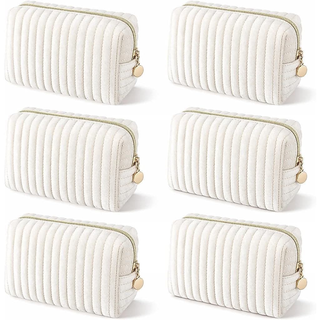 Sanwuta 6 Peças de Presentes para Proposta de Madrinhas, Bolsas de Cosméticos de Veludo para Madrinhas, Suprimentos para