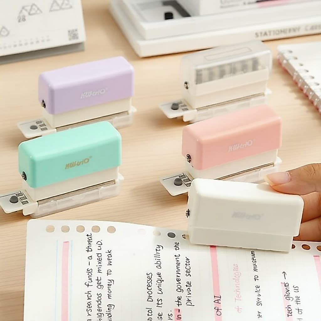 KW-triO Furador de papel 6 furos A5/B5/A4, 1 unidade, para scrapbooking