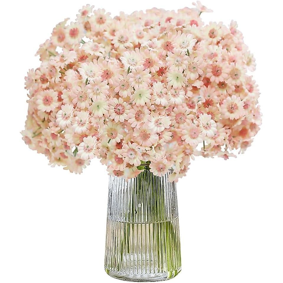 Flores Artificiais de Margarida, 10 Pacotes, Flores Silvestres Falsas com Hastes para Arranjos de Centro de Mesa em Casa