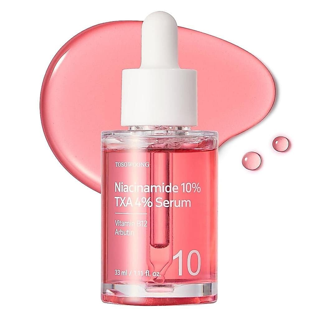 TOSOWOONG Niacinamida 10%+Ácido Kójico 4% Sérum, Arbutina 2%, Ácido Hialurônico, Sérum Facial TXA, Frasco de Vidro, Ilum