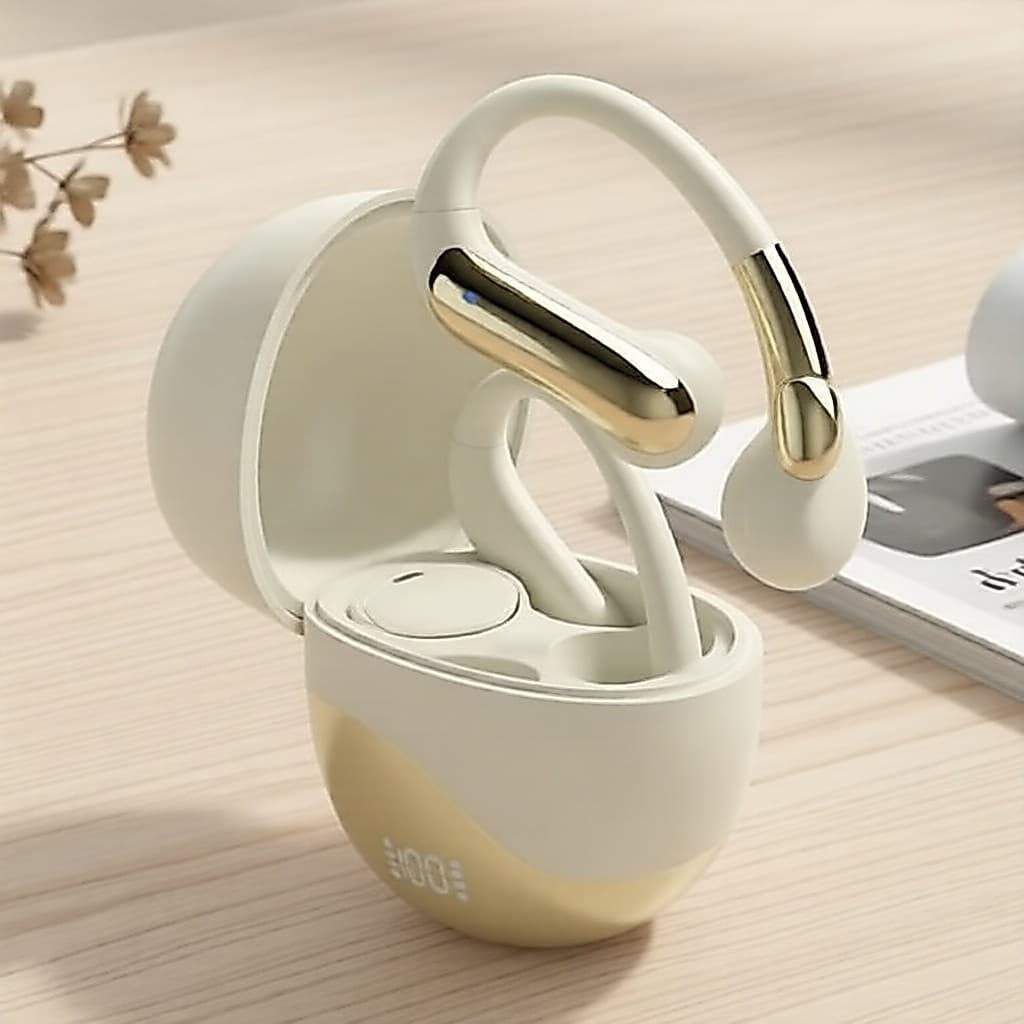 Fones de Ouvido Sem Fio Esportivos e Gamers, Design Aberto, Graves Potentes, Fones Leves