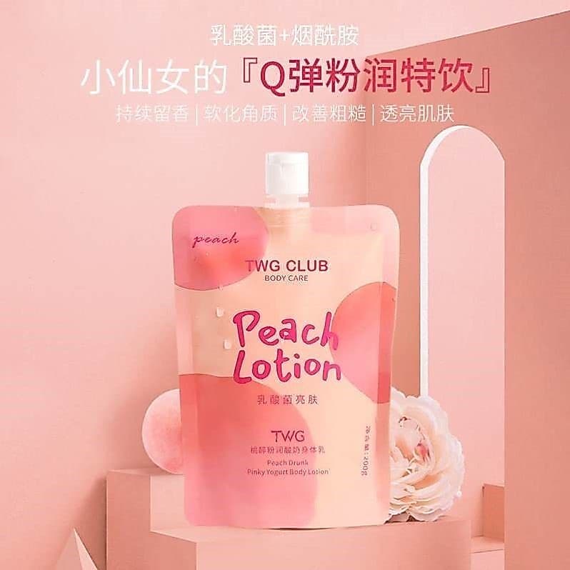 TWG Pêssego Loção Corporal Hidratante Hidratante Hidratante Fragrância Desodorante Outono Inverno Fragrância de Longa Du