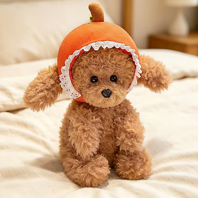 Cross-Border bonito Medusa cão de pelúcia boneca com capuz filhote de cachorro boneca presente de aniversário dormir cal