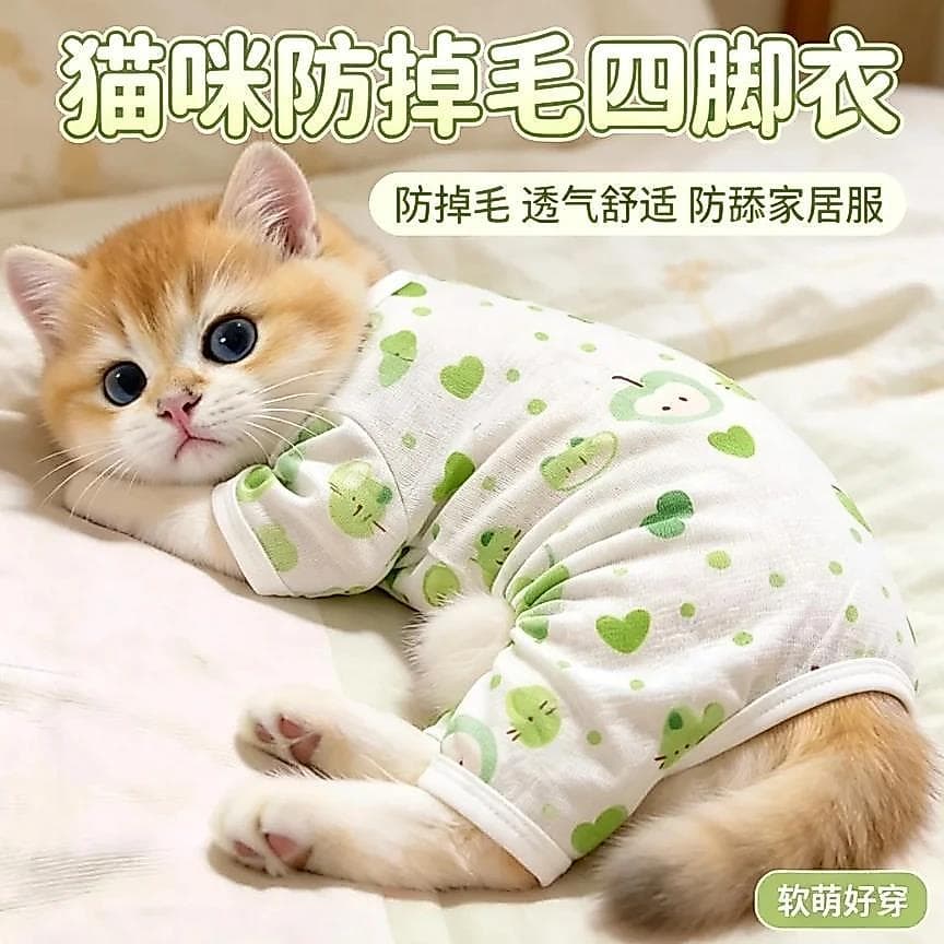 Roupas de gato roupas de gato roupas de gato anti-fiapos estilo fino roupas de gato verão estilo fino anti-fiapos pijama
