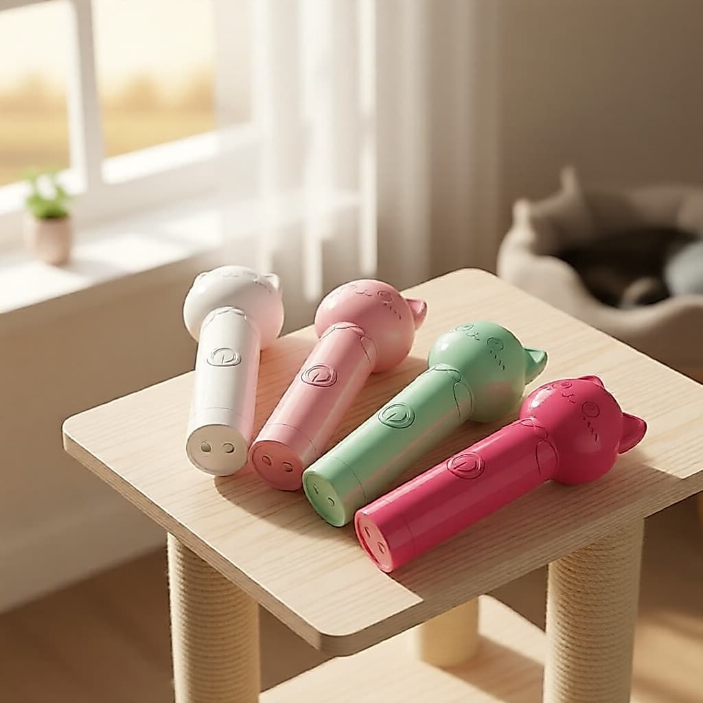 Varinha 2 em 1 Divertida com Ponto Vermelho e Luz UV para Gatos e Crianças