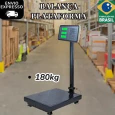 Balança Plataforma 180kg Com Mastro Haste Bivolt Digital
