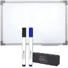 Lousa Branca 120x90cm Quadro Branco Moldura Soft 120x90 2 Canetas e Apagador