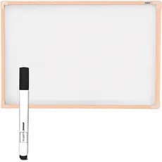 Quadro Branco 120x90cm Lousa Branca Moldura Madeira Anotação Recado Com Canetas Marcador