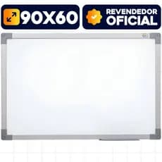 Lousa Branca Quadro Branco 90x60cm Moldura Alumínio Multiuso Escolar Escritório