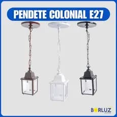 Luminária Pendente Colonial Lustre Clássico Bivolt Teto Quadrado Área Externa e Interna 110v 220v