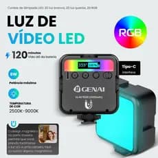 Iluminador Led ring light Para Fotografia Câmeras Profissionais Vl49rgb