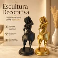 Escultura Feminina Decorativa Estatua Moderna para Sala Consultório Escritório