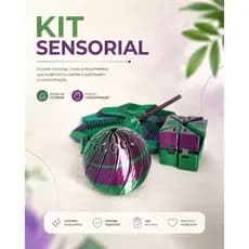 Kit Sensorial 3D  Brinquedo Antiestresse, Foco e Coordenação com Estrela Sensorial+ Bola Sensorial+ Cubo Sensorial