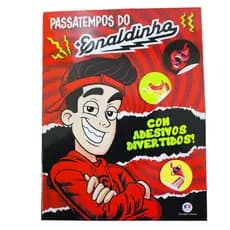 Livro Passatempos Enaldinho Infantil 16 Páginas Criatividade Coordenação Motora e Diversão