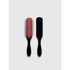 Escova de Cabelo vermelho Reta Cerdas Macias de Silicone Cabo Preto Desembaraça e Tira o Frizz