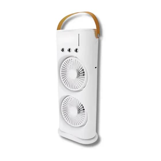 Mini ar condicionado Ventilador Duplo Com Luz Led 110V/220V Recarregável