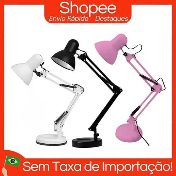 Abajur Luminaria Articulada 2 em 1