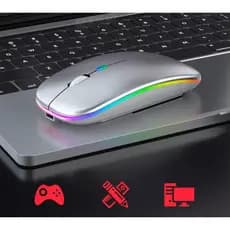 Mouse Sem Fio Recarregável Wireless Led Rgb Ergonômico canna yl