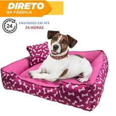 Caminha pet Média 60x50x16 Cachorro Cama Gato Retangular Confort Premium Tamanho M
