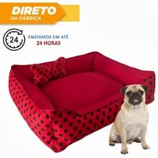 Caminha Pet Pug Rosa Azul Preto Cama Cachorro Médio Porte Confortável Zíper