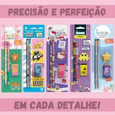 Kit Lapis De Escrever Hb 2 Lapis + Apontador + Borracha Leo & Leo
