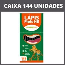 Lapis Grafite Hb Resina Preto Sextavado 144 Unidades Leo & Leo