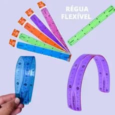 Regua Flexivel 30 Cm Cores Sortidas Leo & Leo