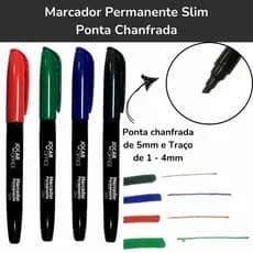 Marcador Permanente Ponta Chanfrada Jocar Office Escolha Sua Quantidade: