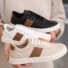 Sapatênis Masculino Branco e Preto, Bege Ünicc Tênis Casual Lançamento Versátil e Elegante para Todas as Ocasiões