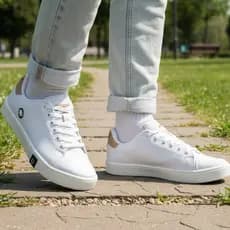 Sapatênis masculino tênis branco casual dia a dia festa trabalho adulto lançamento 2026