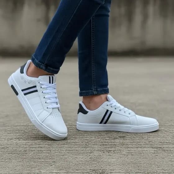 Sapatênis masculino branco tênis casual adulto lançamento