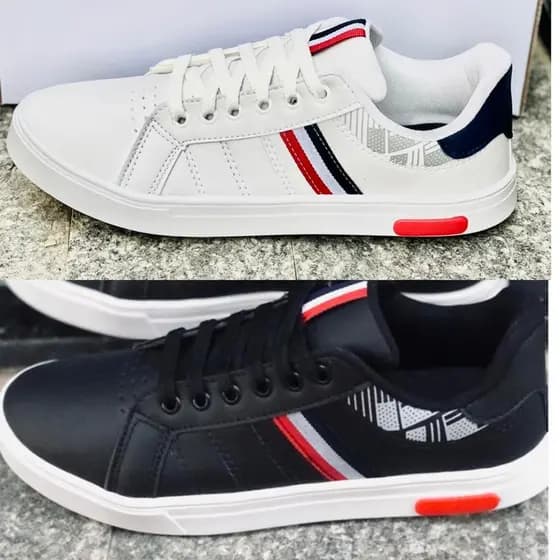 Kit 2 pares de sapatênis tênis masculino preto e branco lançamento