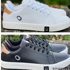 Kit sapatenis masculino 1 par preto 1 par branco lançamento 2025