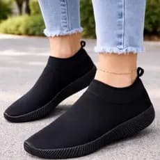 Tênis Meia Feminino Ünicc Calce Fácil Botinha Ortopédico Esportivo Sneaker Slip On Casual confortável Academia