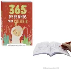 Livro de Colorir 365 Desenhos Capa Branca + Capa Laranja Brasileitura -Livro Todo Dia Kit Com 2 Livros