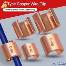 Conector De Fio YUNHI , Clipe De Cobre Tipo C , Braçadeira Terminal De Cabo De Alumínio