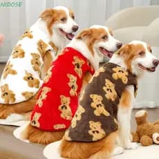 Colete Para Cachorro NIDOSE , Suéter , Lã Quente , Roupas De Inverno , Estampa De Urso Fofo 3XL-9XL Pitbull