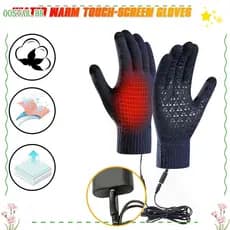 Luvas De Inverno OOSTAR Aquecidas Elétricas , Ciclismo Sem Escorregamento Computador De Malha Quente Homens Mulheres