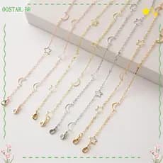 OOSTAR Alloy Correntes De Óculos Femininas Anti-Perda Estrela Da Lua Corrente De Sol