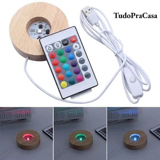 TOPTOOL Lighted Suporte Base Para Bolas De Cristal Luzes LED Decoradas Casa