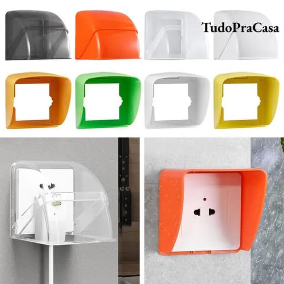 Capa Protetora Do Interruptor TOPTOOL , Caixa Impermeável De Soquete Autoadesivo De Plástico De Cobertura À Prova De Chu