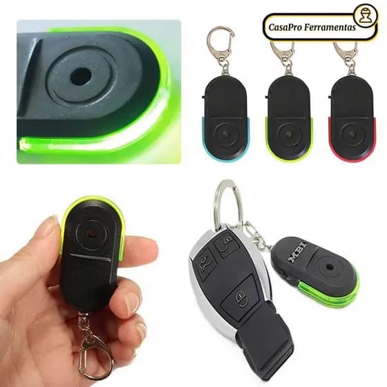 SUNSHINY Anti-Lost Alarm Whistle Sound Wallet Localizador De Telefone Com Chaveiro Luz LED