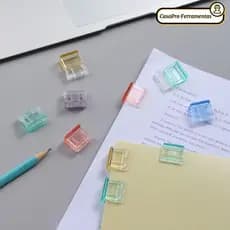Clipe De Papel De Carta SUNSHINY , Pressão De Cor Doce De Plástico , Braçadeiras De Suporte De Arquivo Multifuncionais T